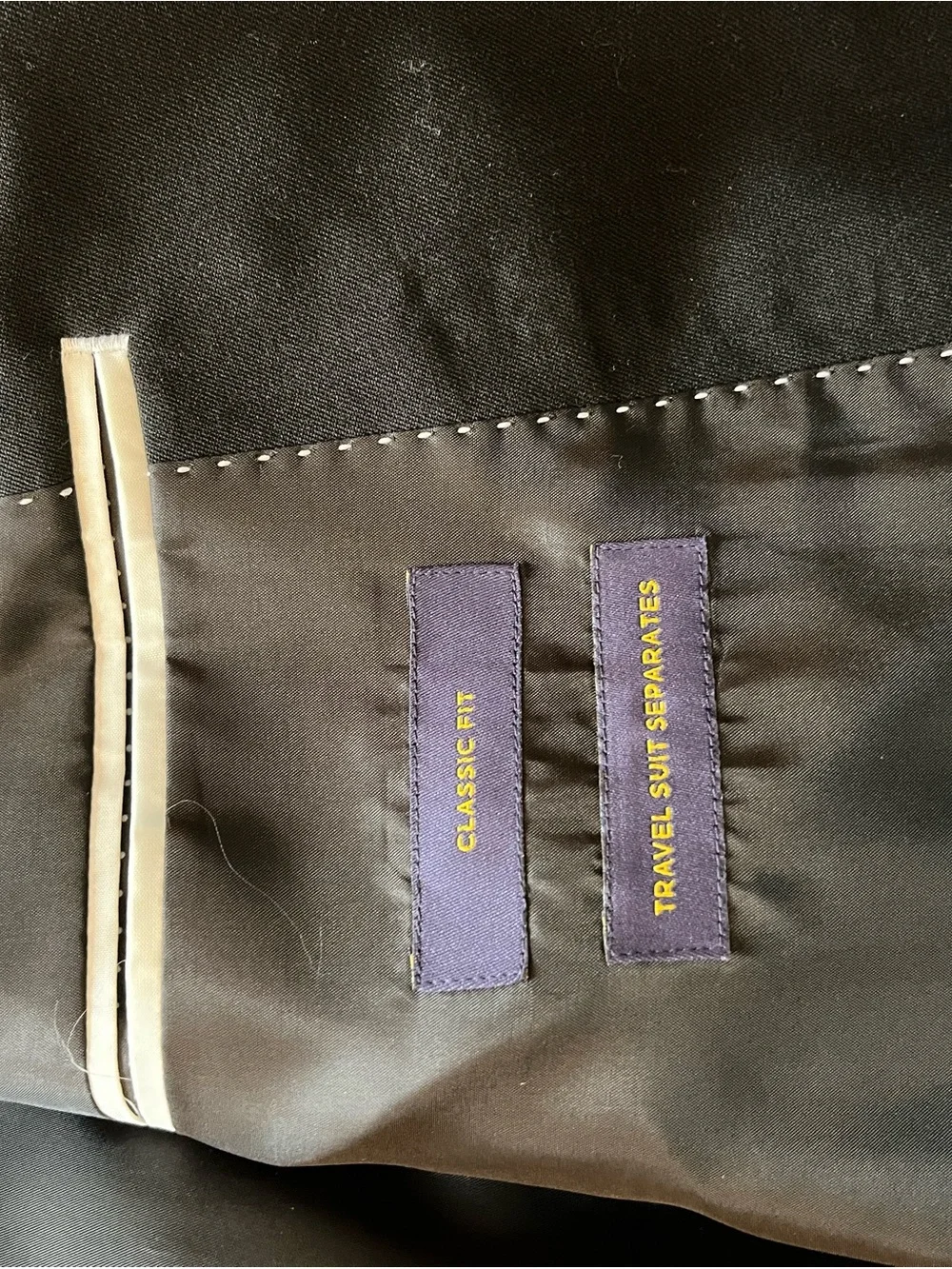 Stafford Men's Black Single-Breasted Suit Jacket classic Fit 52L pants 44 x 27
